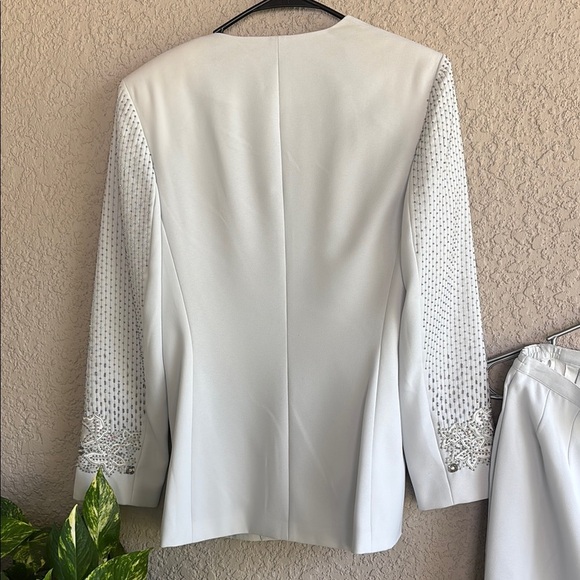 Vintage John Meyer Aqua Green Beaded Jacket & Skirt Set Women’s - Picture 8 of 17